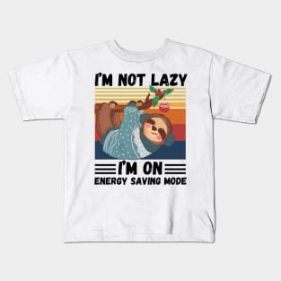 I’m not lazy I’m on energy saving mode Kids T-Shirt
